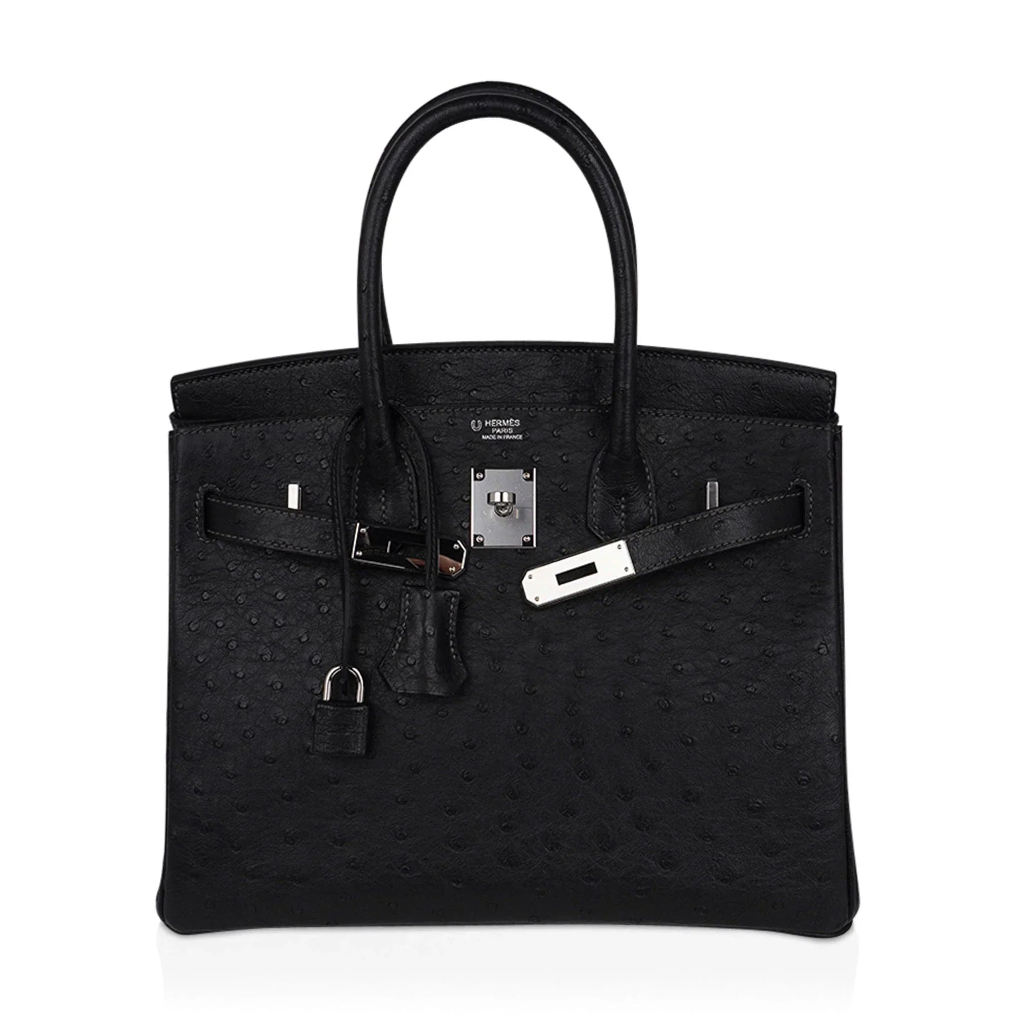 Birkin HSS 30 Bag Black (Noir ) Ostrich Palladium Hardware