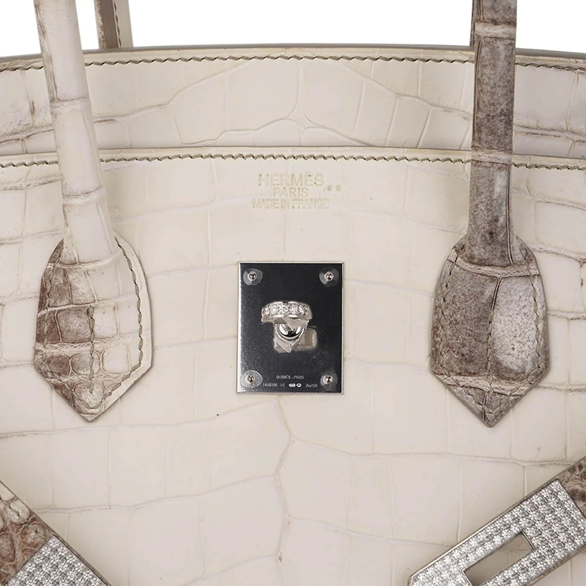 Birkin 35 Diamond Blanc Himalaya Matte Crocodile Limited Edition Bag