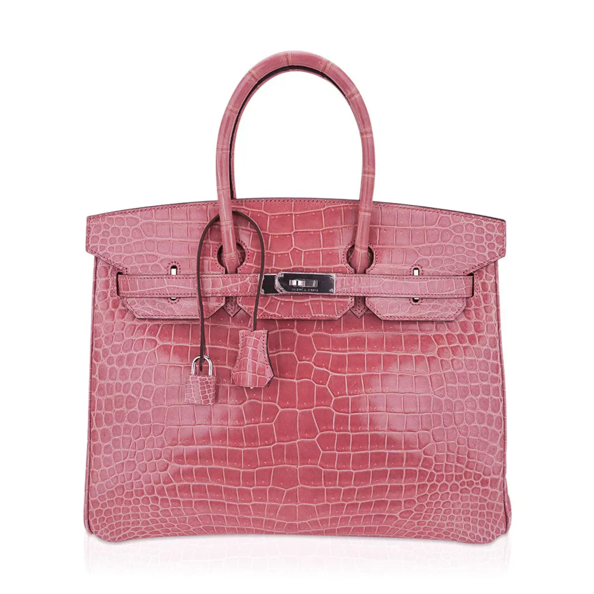 Birkin 35 Rose Indien Porosus Crocodile Bag – Rare Retired Color