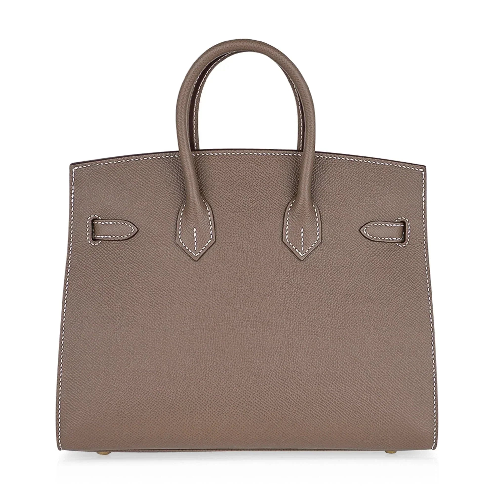 Birkin Sellier 25 Etoupe Gold Hardware Epsom Leather New w/Box