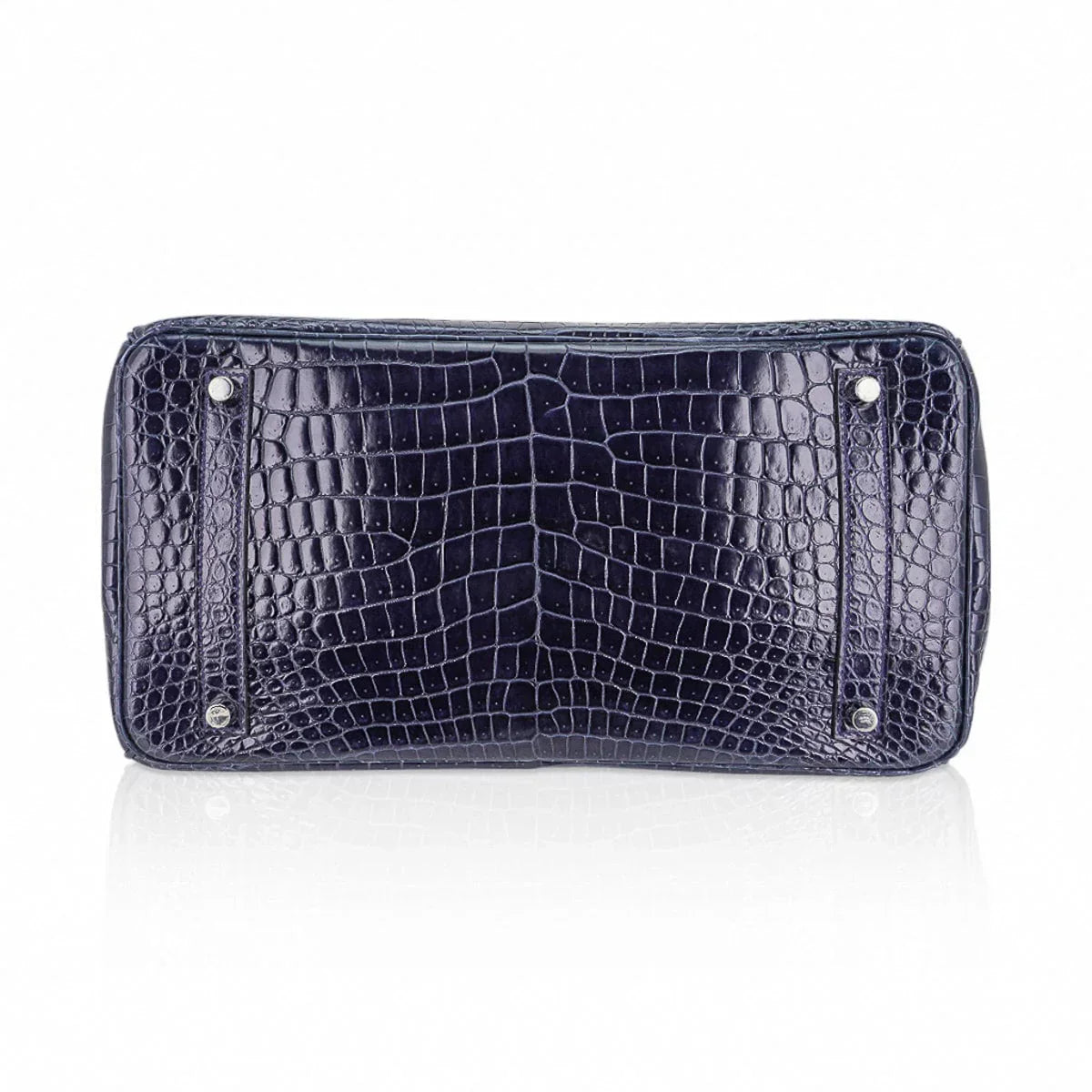 Birkin 35 Bleu Roi Porosus Crocodile Palladium Hardware