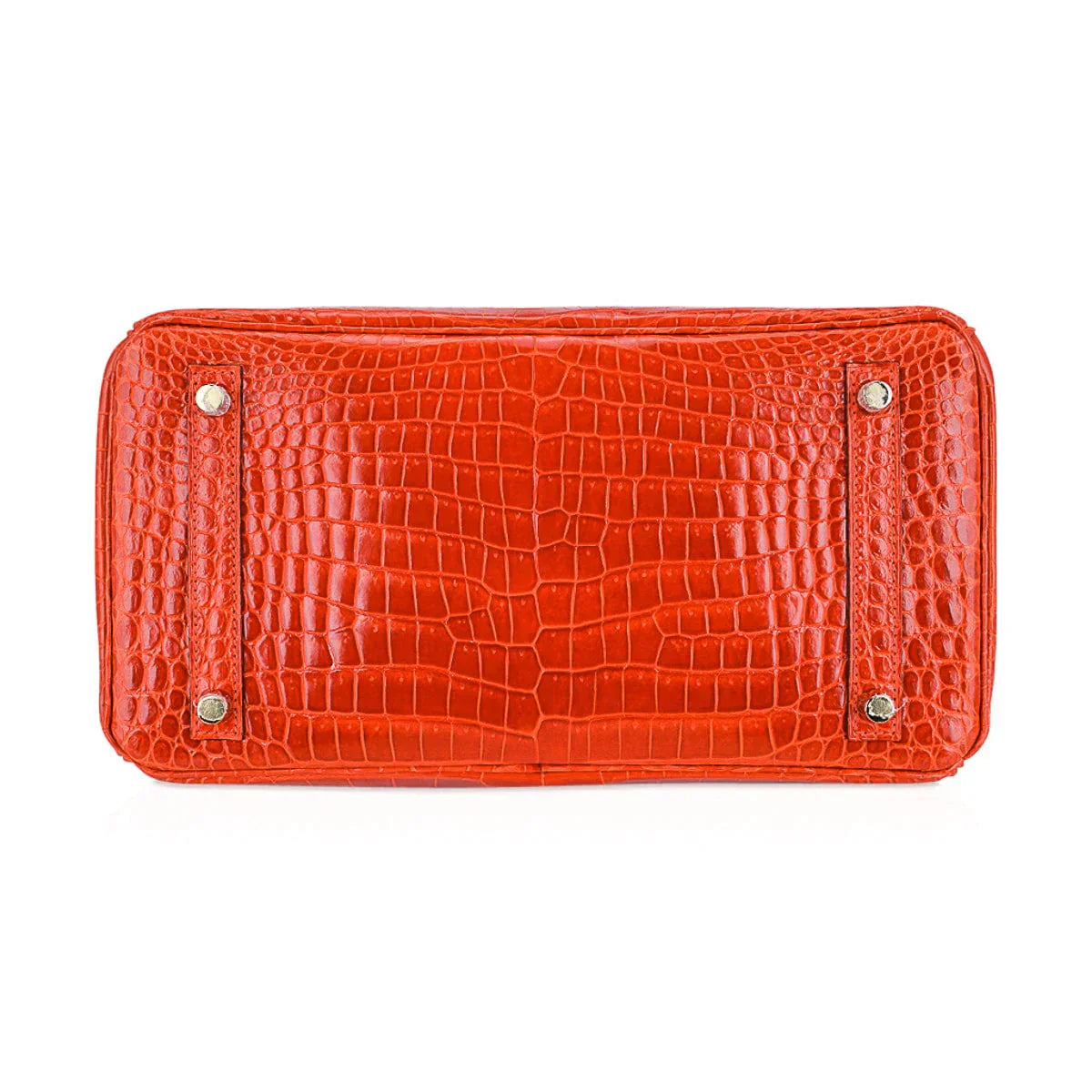 Birkin 30 Bag Orange Poppy Porosus Crocodile with Gold Hardware