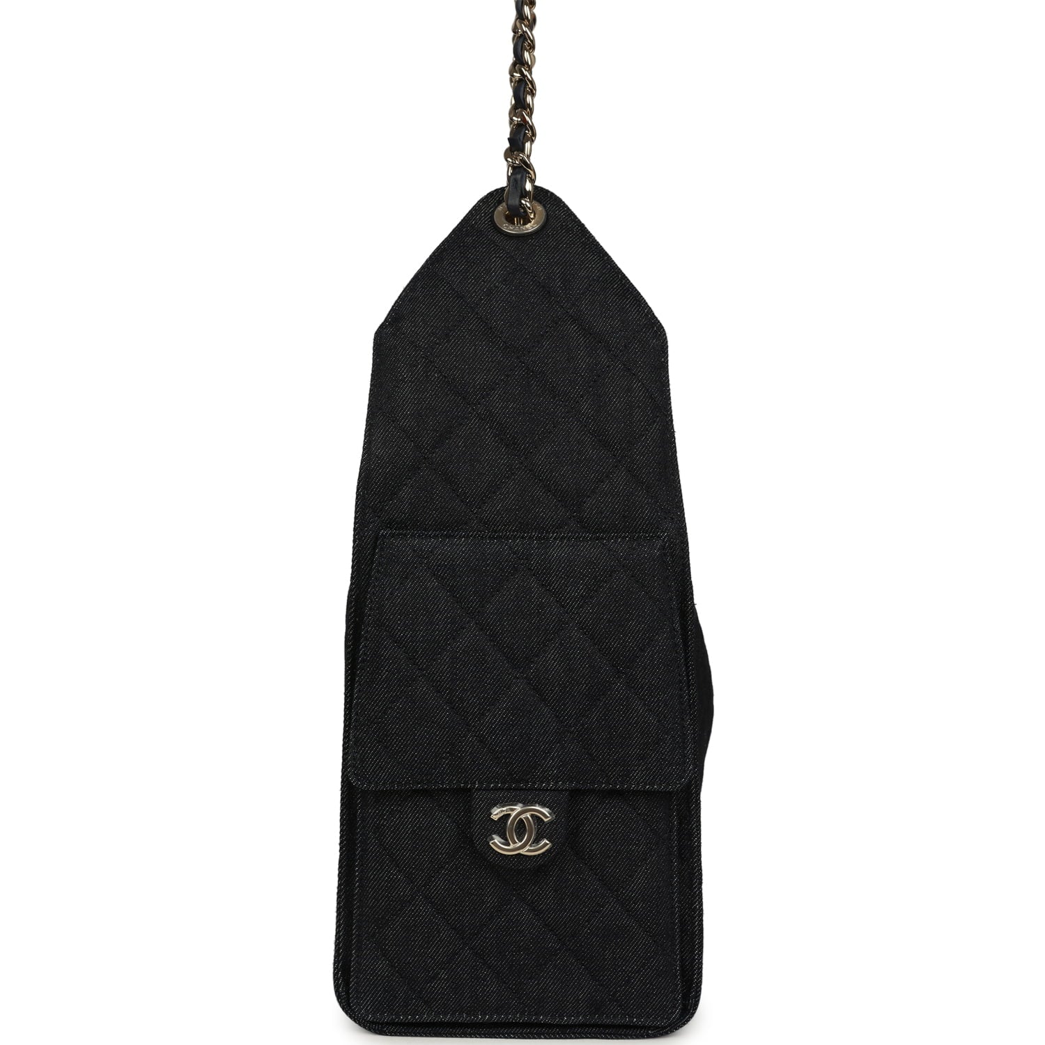 Chanel Medium 25 Hobo Bag Dark Denim Light Gold Hardware