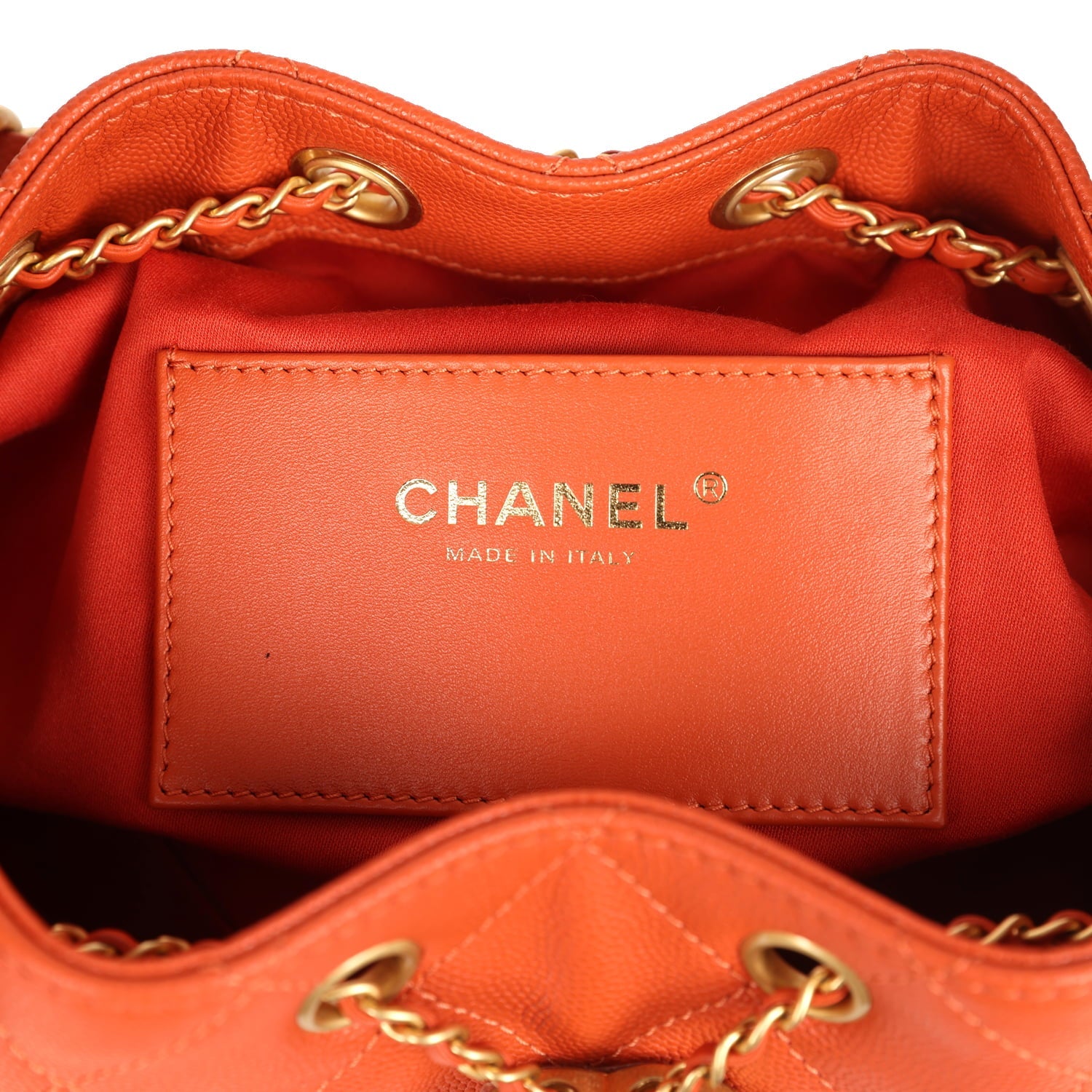 Chanel Small 25 Hobo Bag Dark Orange Caviar Antique Gold Hardware
