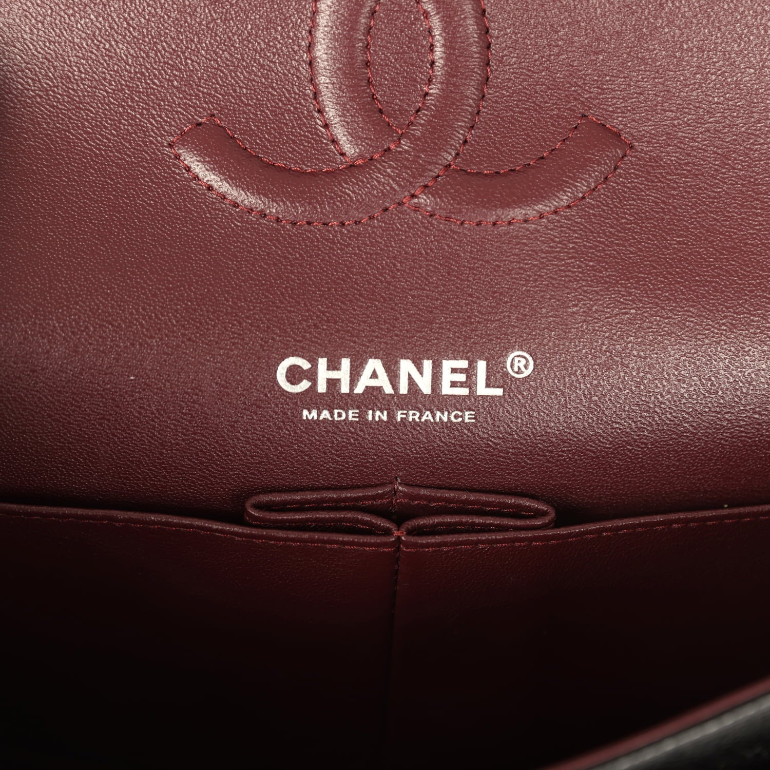 Pre-owned Chanel Medium Classic Double Flap Black Caviar Silver Hardware