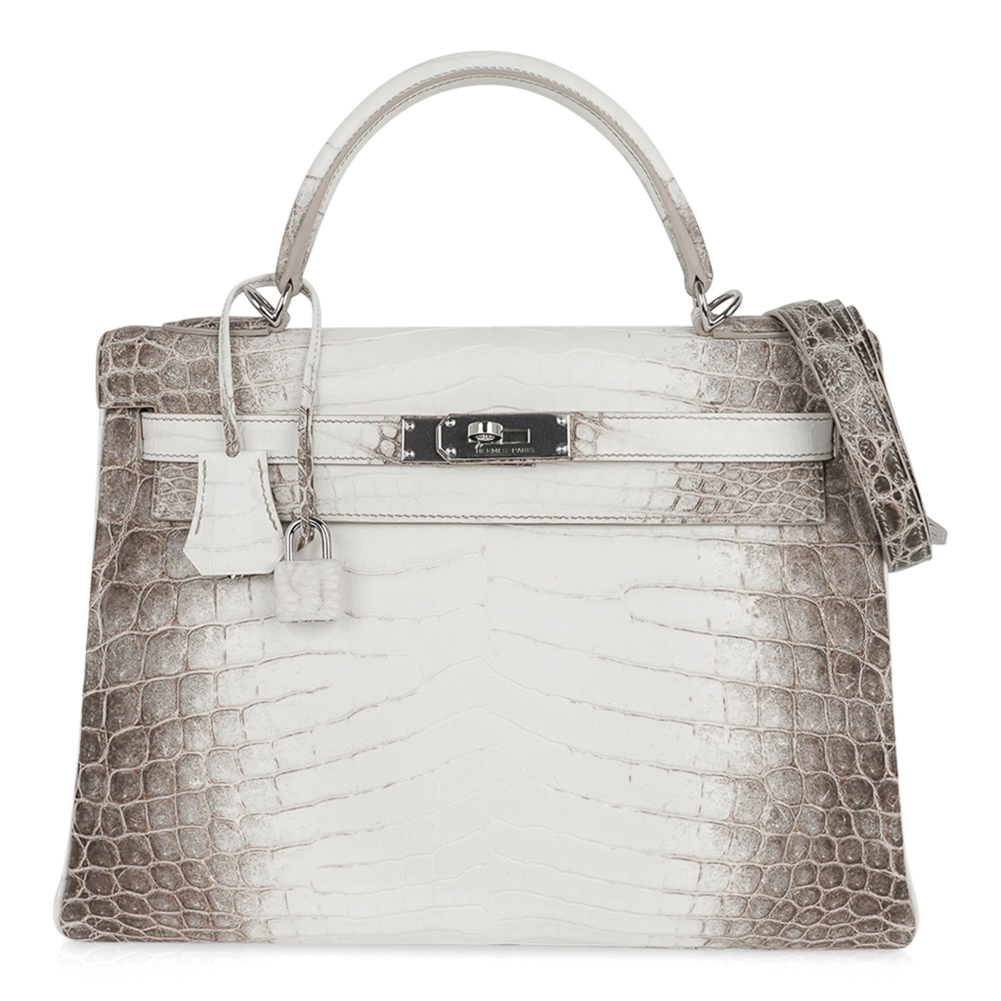 Limited Edition Kelly 32 Bag Himalaya Crocodile with Palladium Hardware