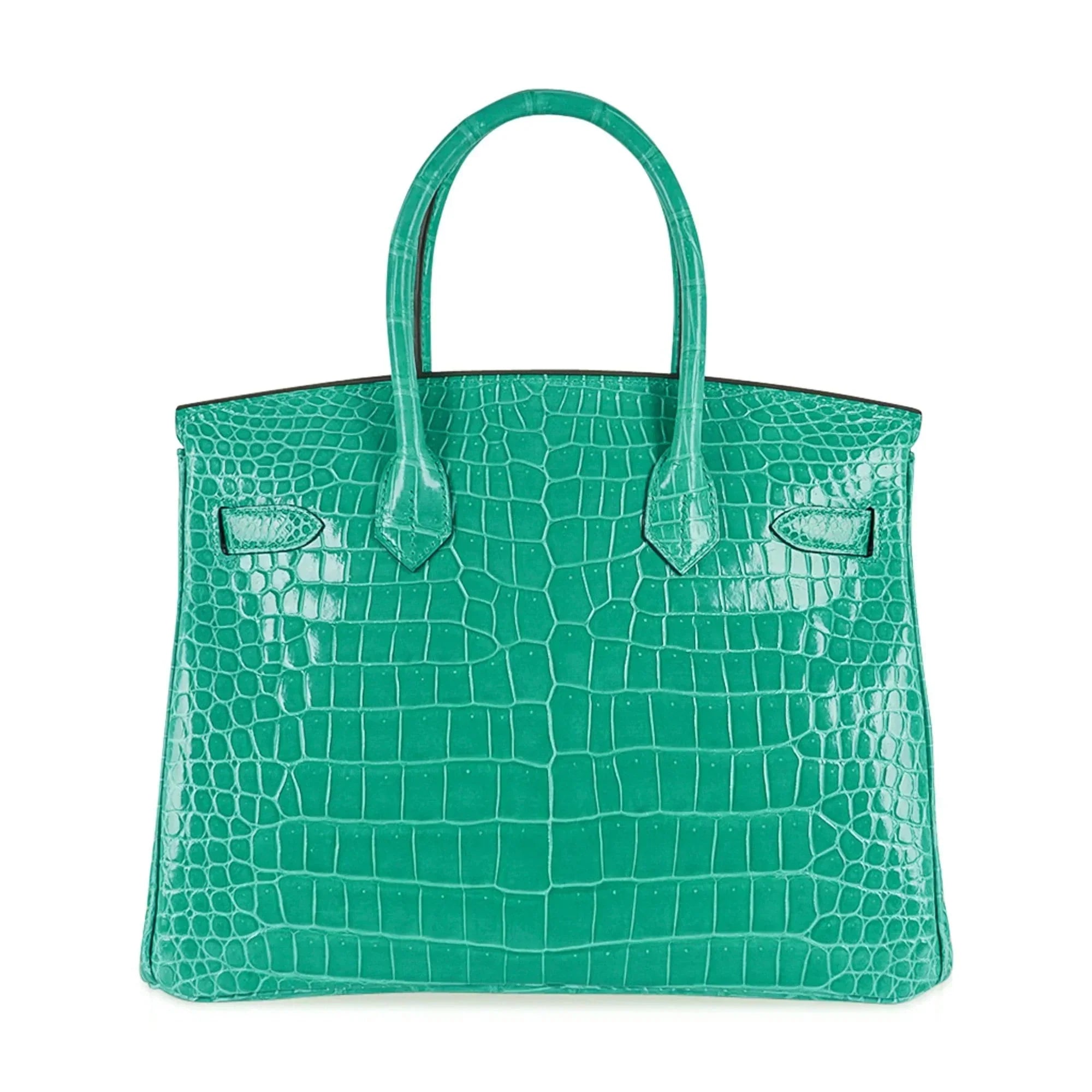 Birkin 30 Bag Jade Porosus Crocodile Gold Hardware