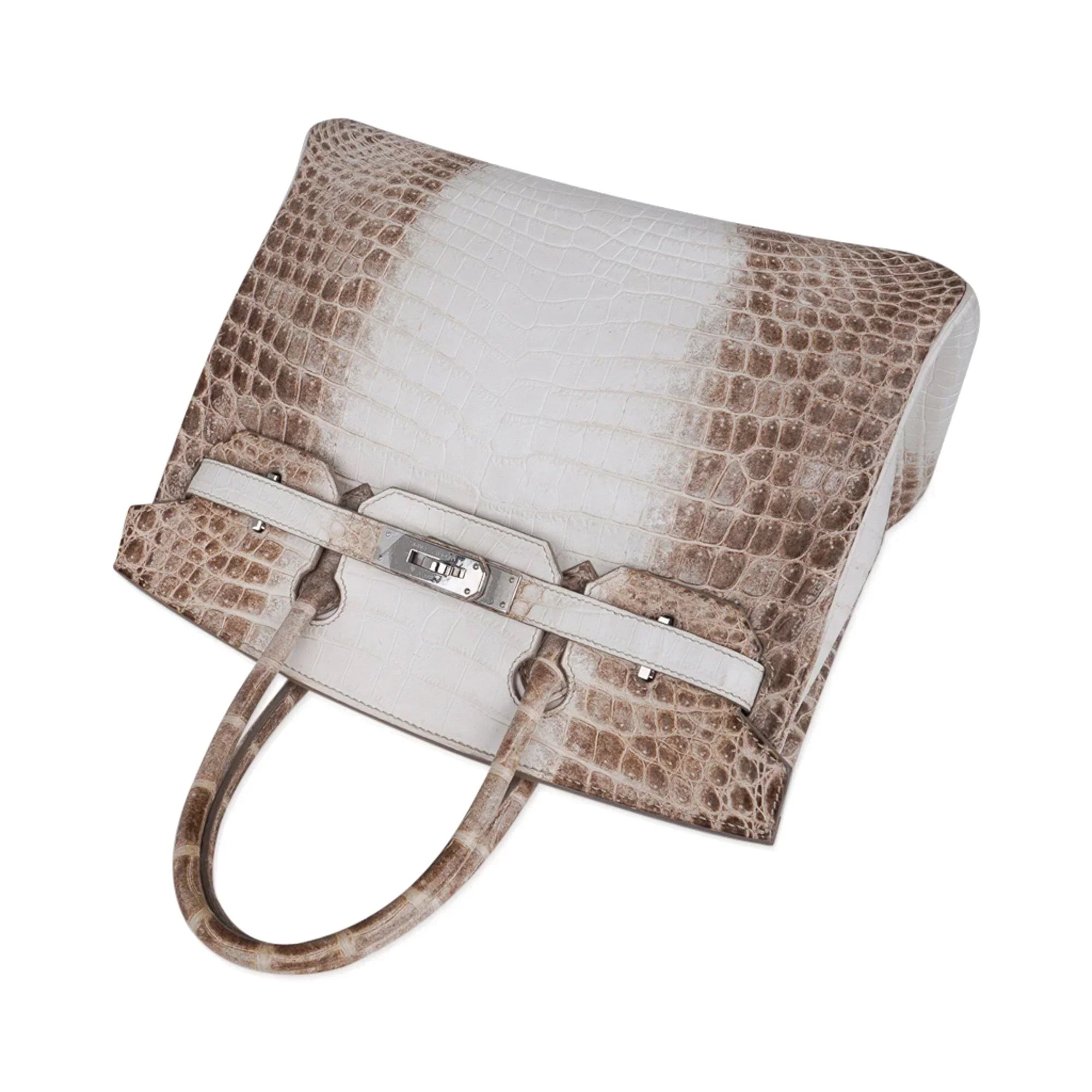 Birkin 30 Bag Himalaya Blanc Crocodile Palladium Hardware