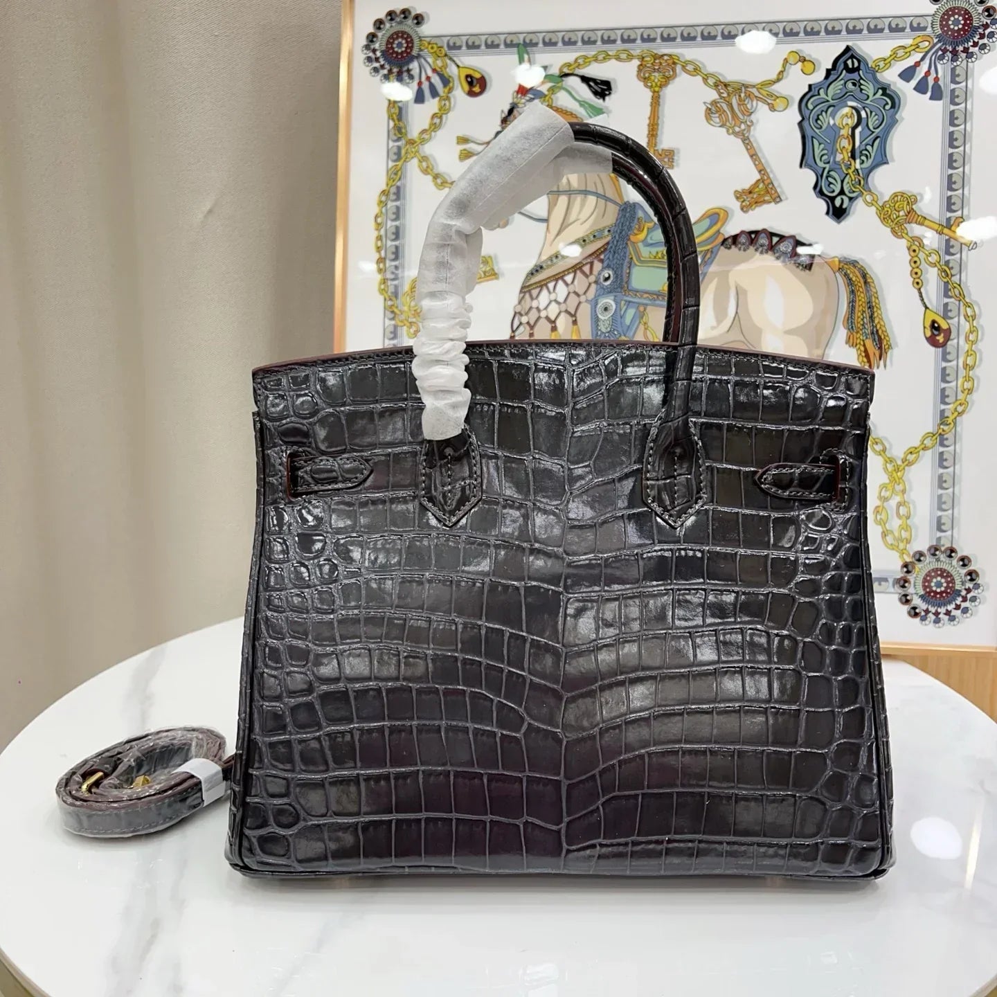 Birkin Black Matte Niloticus Crocodile Gold Hardware