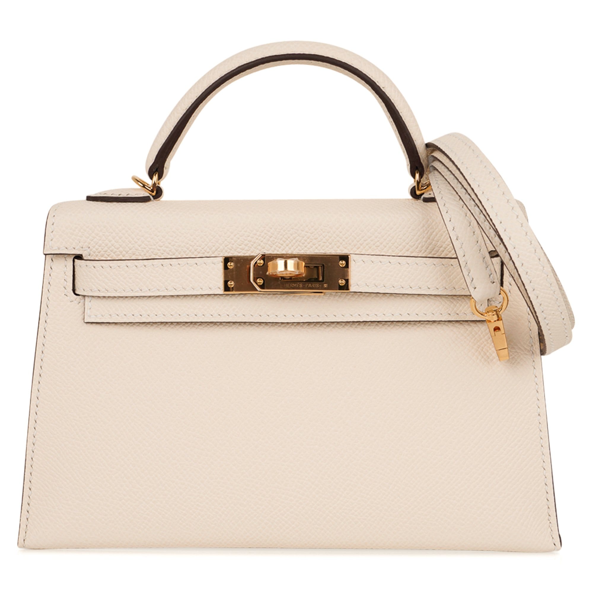 Mini Kelly 20 Bag Sellier Nata Epsom with Gold Hardware