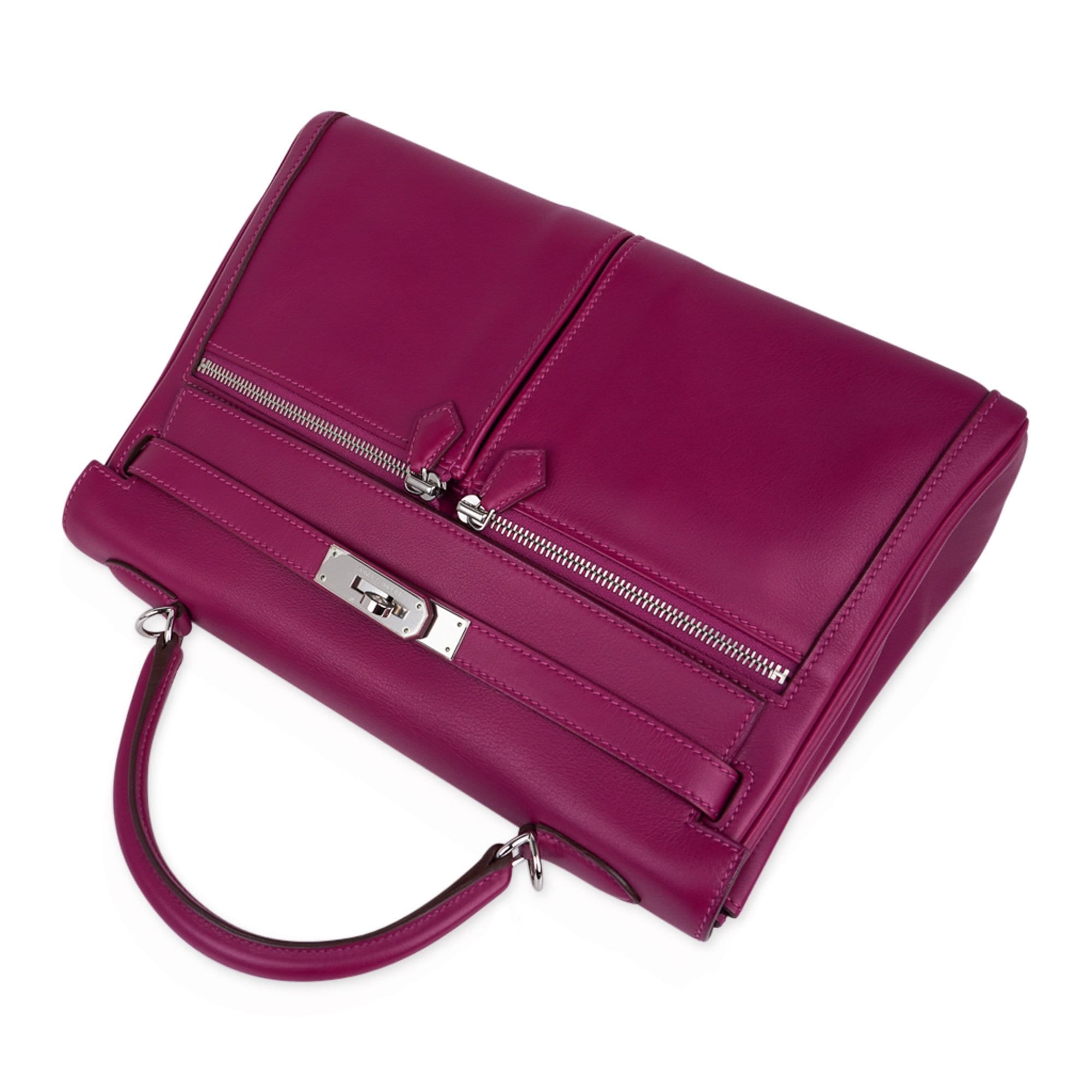 Limited Edition Kelly 32 Lakis Bag Tosca Swift Leather with Palladium Hardware